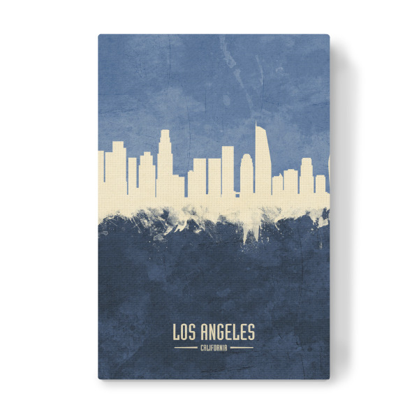Leinwandbild "Los Angeles Skyline Navy" artboxONE - Städte / Los Angeles - Los angeles,California,Skyline,Cityscape,Painting,Watercolour,Stadtbild