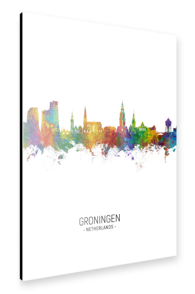 Alu-Dibond "Groningen Skyline Portrait" 30x20 cm artboxONE