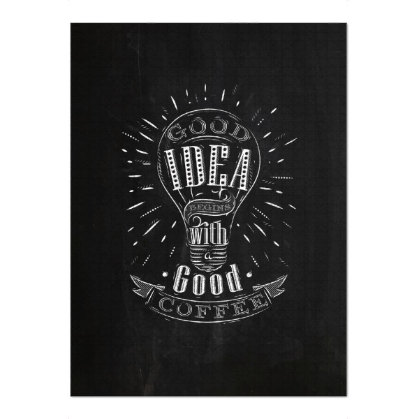Puzzle Ravensburger "Good idea coffee chalkboard" artboxONE - Essen & Trinken,Schwarzweiß