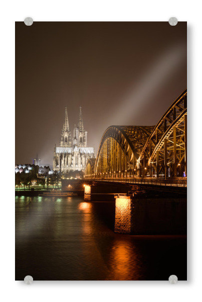 Acrylglasbild "Bridge and dom in Cologne" artboxONE - Architektur