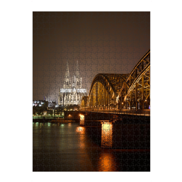 Puzzle Ravensburger "Bridge and dom in Cologne" artboxONE - Architektur