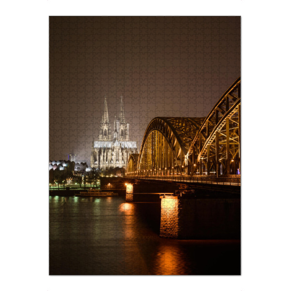 Puzzle Ravensburger "Bridge and dom in Cologne" artboxONE - Architektur