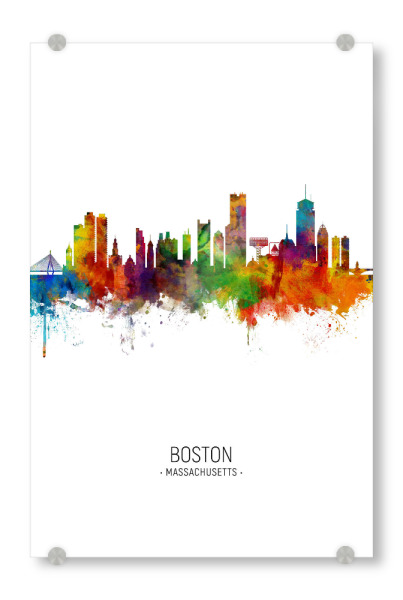 Acrylglasbild "Boston Skyline Portrait" artboxONE - Städte / Boston