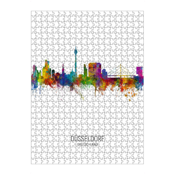artboxONE Puzzle "Düsseldorf Skyline Portrait" artboxONE - Städte / Düsseldorf