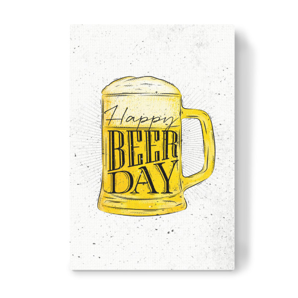 Leinwandbild "Beer day" artboxONE - Schwarzweiß,Essen & Trinken / Alkohol