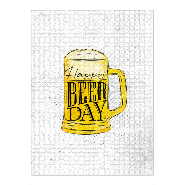 Puzzle Ravensburger "Beer day" artboxONE - Schwarzweiß,Essen & Trinken / Alkohol