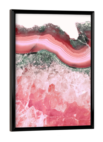 Poster mit schwarzem Rahmen "Bold Coral Agate" artboxONE - Abstrakt,Marmor