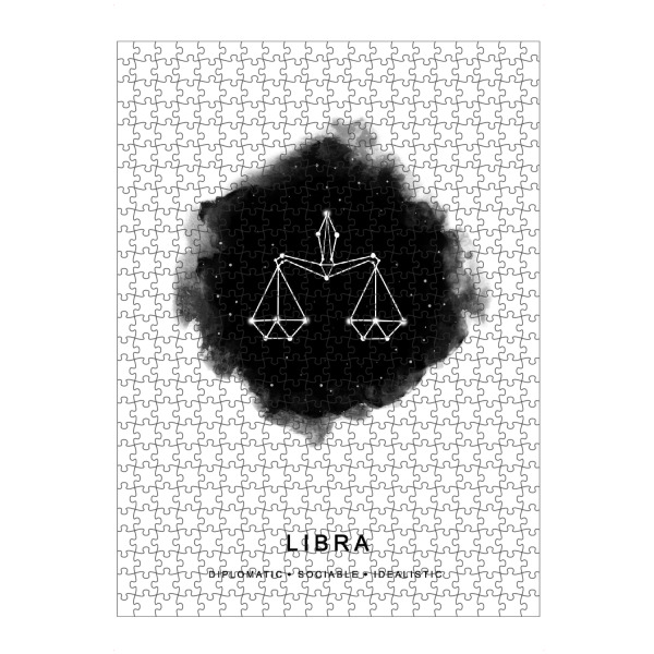artboxONE Puzzle "Libra Zodiac Astrology" artboxONE - Schwarzweiß,Galaxy
