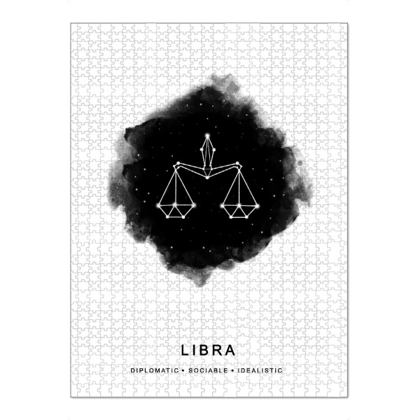 Puzzle Ravensburger "Libra Zodiac Astrology" artboxONE - Schwarzweiß,Galaxy