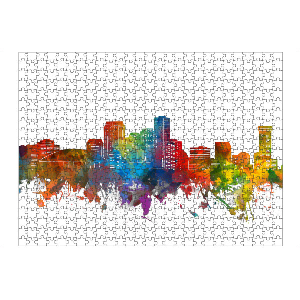 Puzzle Ravensburger "New Orleans skyline watercolor" artboxONE - Städte,Reise,Abstrakt,Architektur