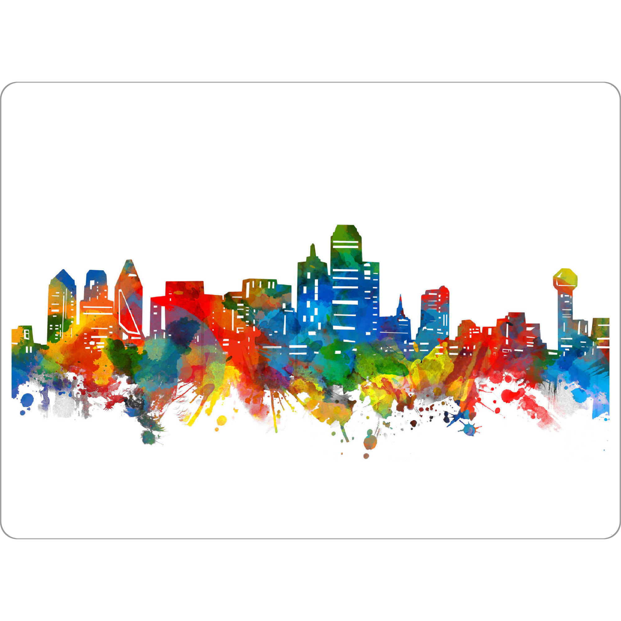 Tischset "Dallas skyline watercolor" artboxONE - Städte,Architektur