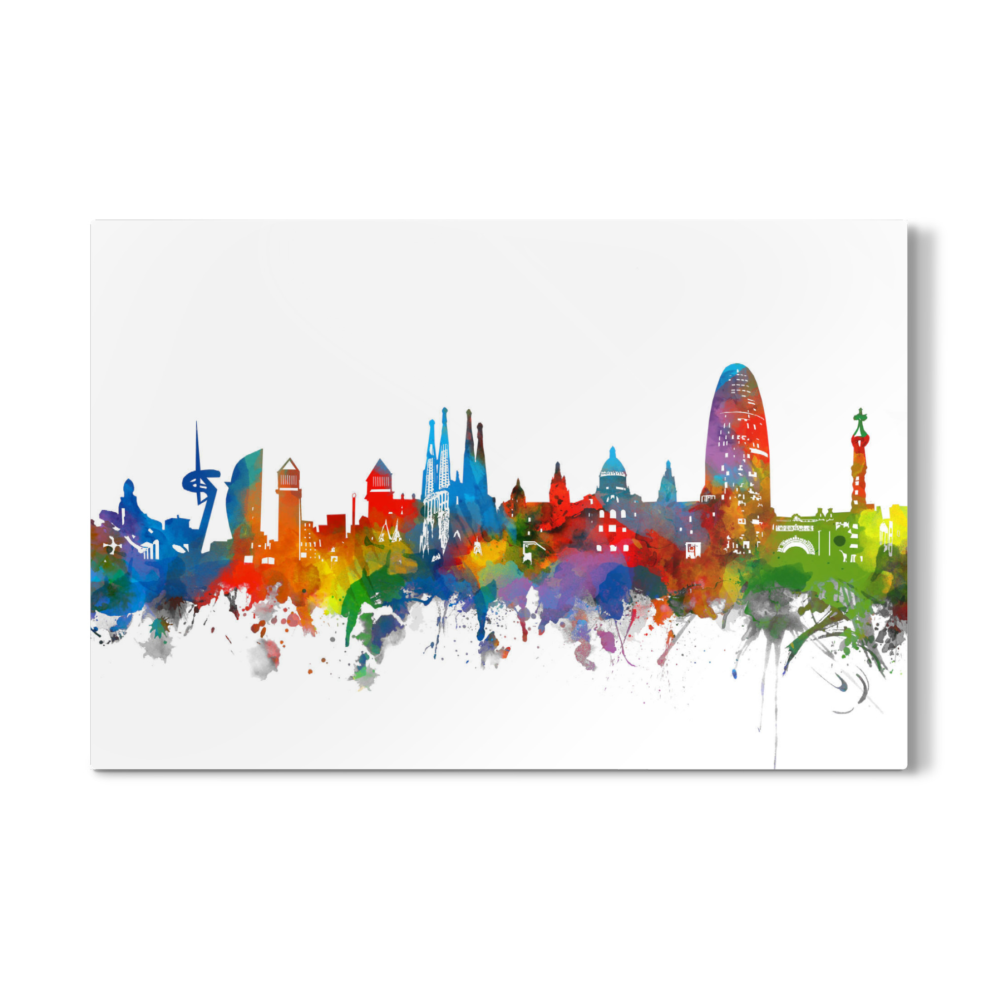 Galerie-Print "Barcelona skyline colorful" 30x20 cm artboxONE