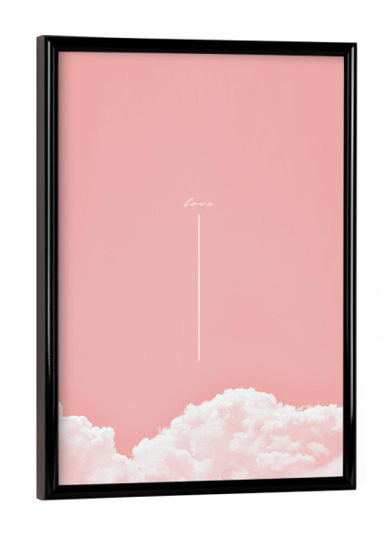 Poster mit schwarzem Rahmen "Lovely cloud" artboxONE - Liebe - Love,Liebe,Wolken,Pärchen,Cloud,Muttertag