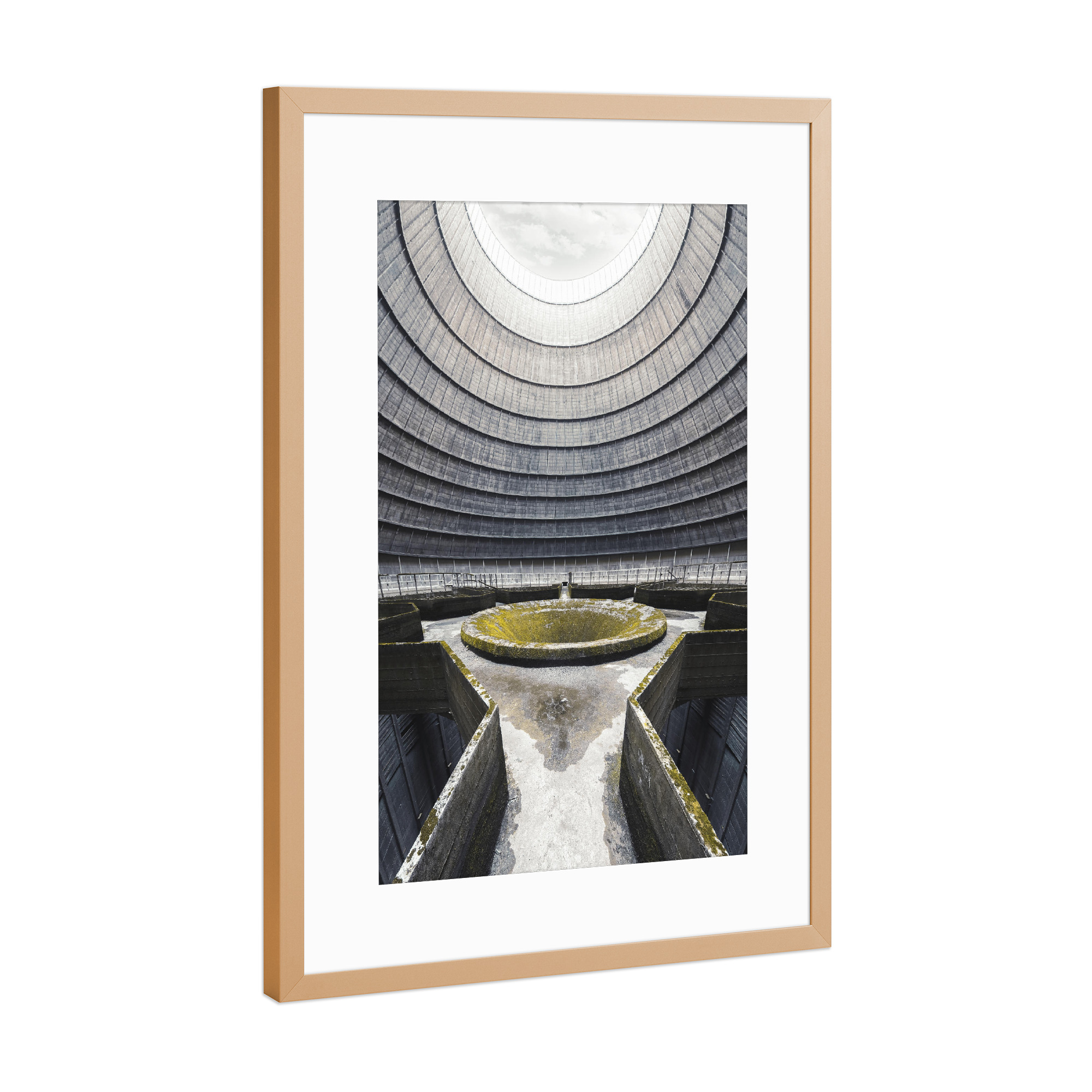 Poster mit Rahmen Kupfer "IM Tower" artboxONE - Architektur - Decay,Abandoned,Lost,Place,Cooling,Tower