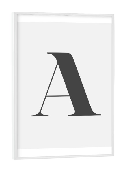 Poster mit weißem Rahmen "Letter A - typography" artboxONE - Buchstaben,Buchstaben / A