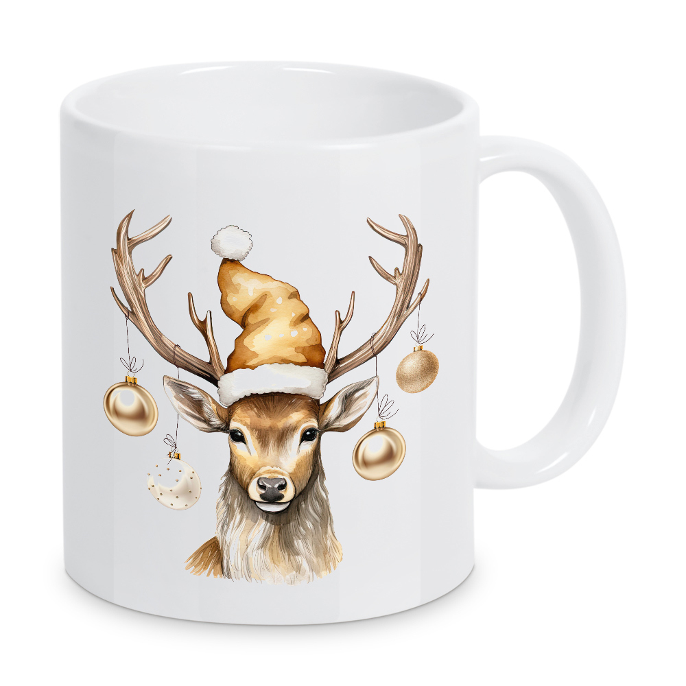 Tasse "Goldene Weihnachtshirschkunst" artboxONE - Tiere,Weihnachten