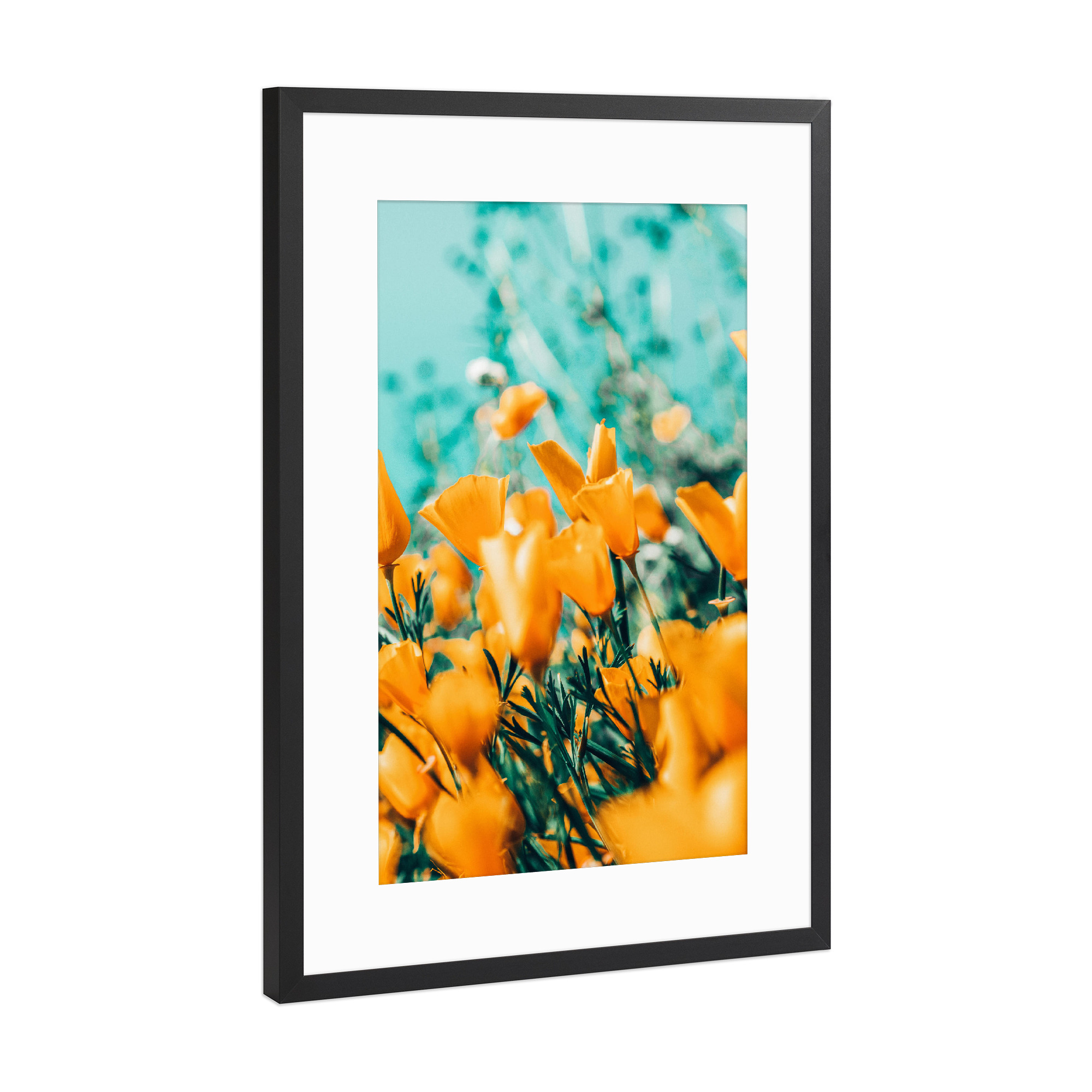 Poster mit Rahmen Schwarz (Metallic) "Nyla Nature" artboxONE - Natur,Floral