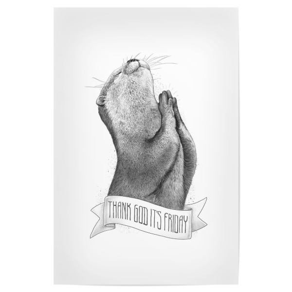 Poster 30x20 cm "Thank God It's Friday" artboxONE - Tiere