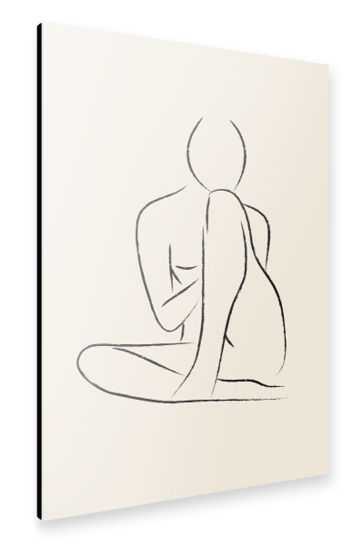 Alu-Dibond "Nude Pencil Drawing" 30x20 cm artboxONE