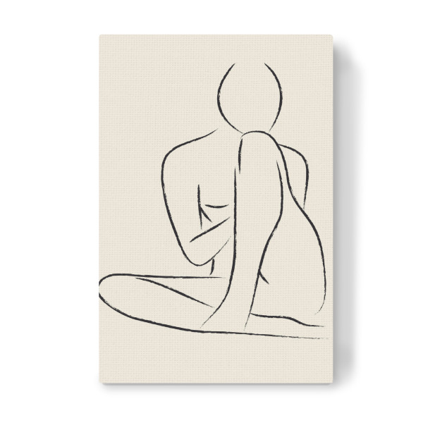 Leinwandbild "Nude Pencil Drawing" artboxONE - Menschen,Schwarzweiß - Nude,Abstract,Drawing