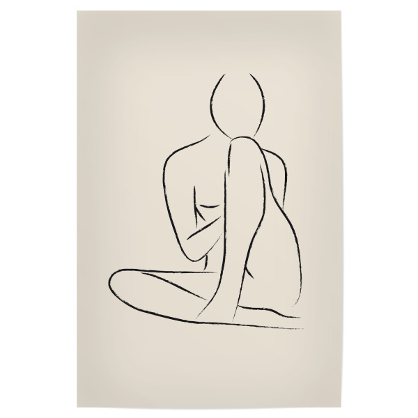 Poster "Nude Pencil Drawing" artboxONE - Menschen,Schwarzweiß - Nude,Abstract,Drawing