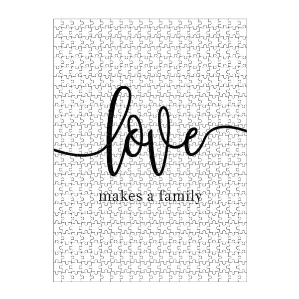 Puzzle Ravensburger "Love Makes a Family" artboxONE - Typografie,Schwarzweiß,Liebe