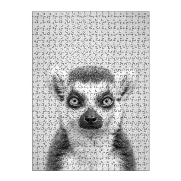 Puzzle Ravensburger "Lemur - Black & White" artboxONE - Tiere,Schwarzweiß