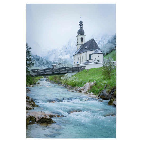Poster "Schnee in Ramsau" artboxONE - Natur - Alpen,Berge,St sebastian,Winter,Berchtesgadener land,Deutschland