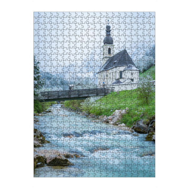 Puzzle Ravensburger "Schnee in Ramsau" artboxONE - Natur - Alpen,Berge,St sebastian,Winter,Berchtesgadener land,Deutschland - Bild alpen