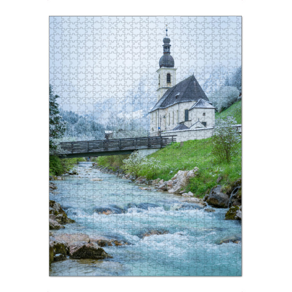 Puzzle Ravensburger "Schnee in Ramsau" artboxONE - Natur - Alpen,Berge,St sebastian,Winter,Berchtesgadener land,Deutschland - Bild alpen