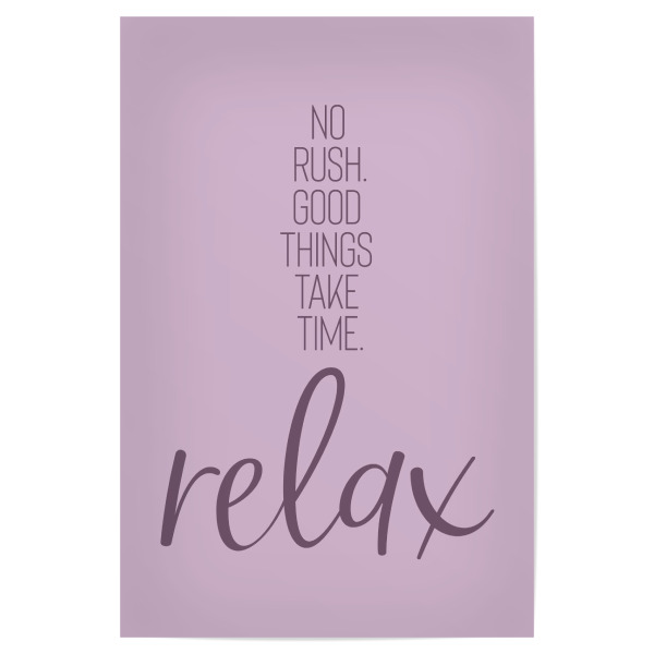 Poster 30x20 cm "RELAX - pink" artboxONE - Typografie - Spruch,Relax,Entspannung,Zeit lassen