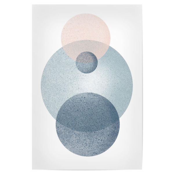 Poster "Spheres" artboxONE - Abstrakt,Geometrie - Sphere,Circle,Planet,Round,Shape,Geometry,Mild
