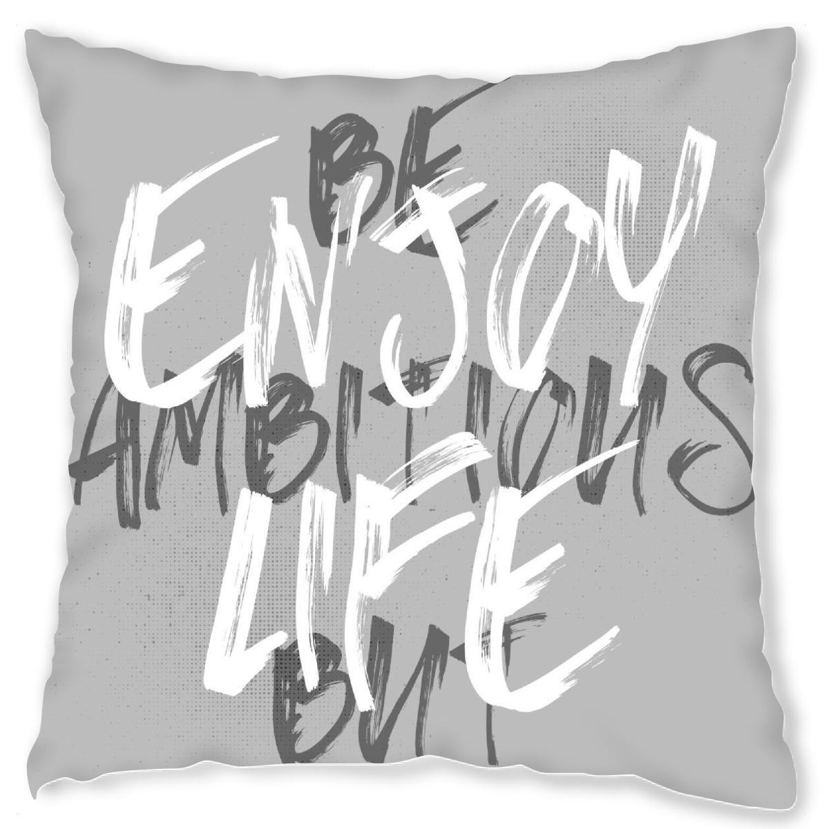 Design-Kissen "BE AMBITIOUS" artboxONE - Typografie - Spruch,Work-life-balance,Erfolg,Ehrgeizig,Leben genieߟen,Motivation