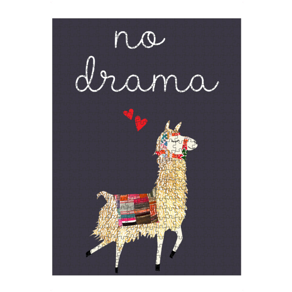 Puzzle Ravensburger "Kein Drama Lama" artboxONE - Tiere - No drama lama,Süß,Witzig,Spruch,Lama,Alpaka,Kinderzimmer,Nostalgie - Bild no drama lama
