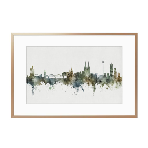 Koln Skyline Pastels Grey