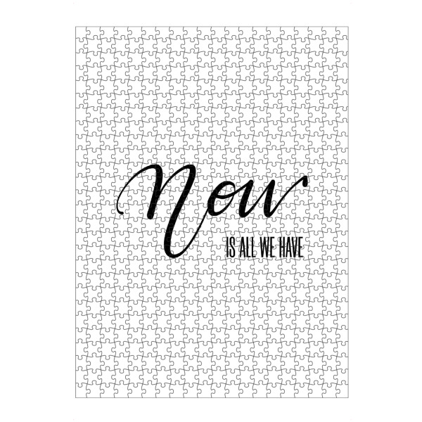 artboxONE Puzzle "Now is all we have here" artboxONE - Typografie,Schwarzweiß