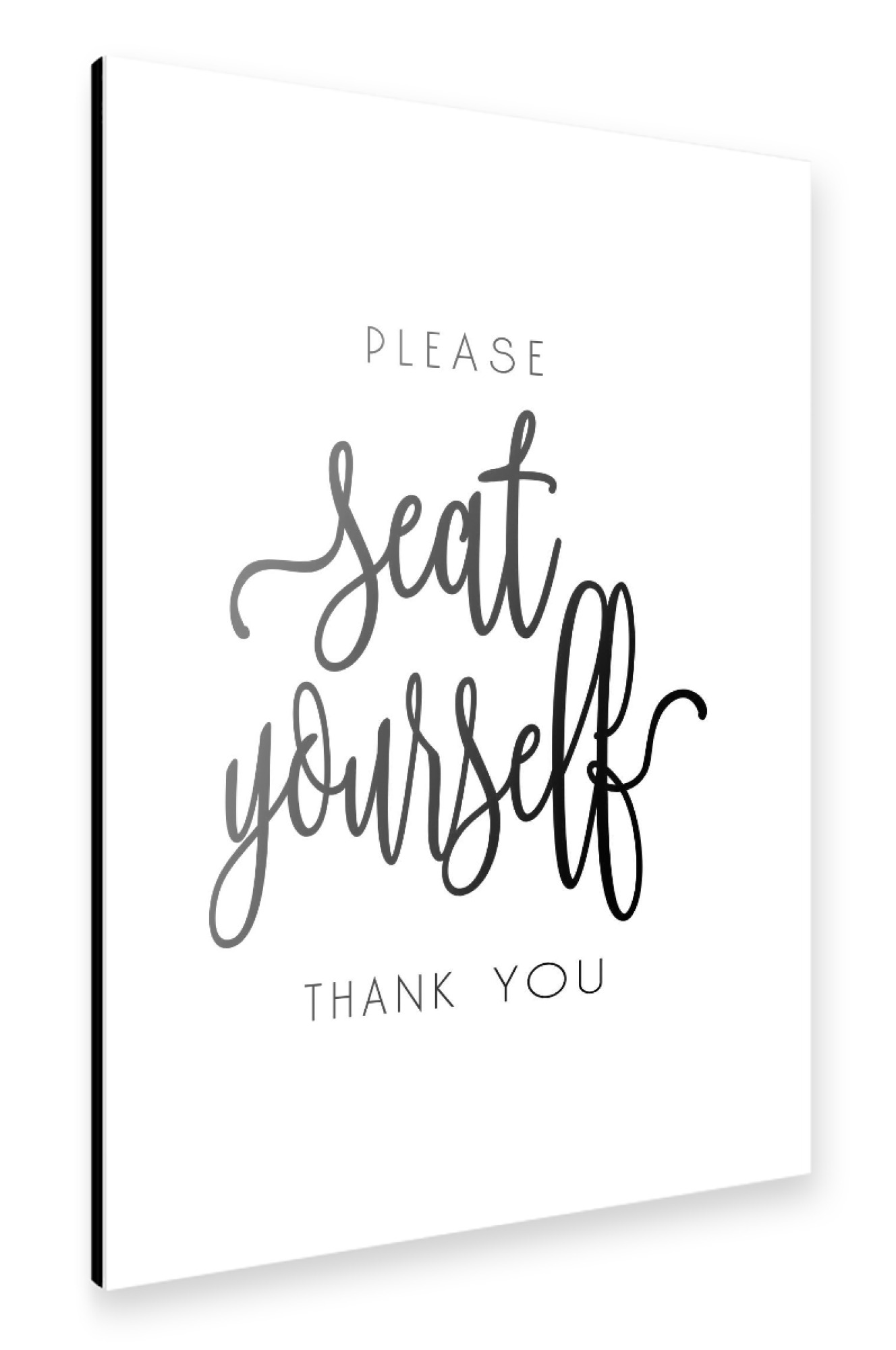Alu-Dibond "Please Seat Yourself" 75x50 cm artboxONE