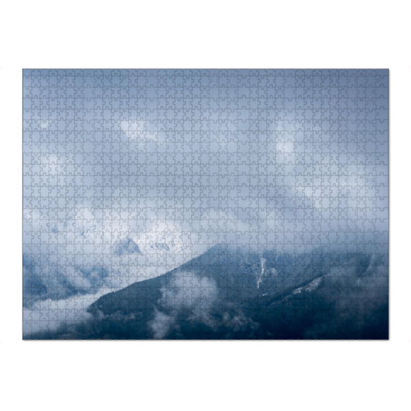 Puzzle Ravensburger "Berge und Wolken" artboxONE - Natur - Alpen,Ramsau,Berchtesgaden,Berchtesgadener land,Deutschland,Bayern,Winter - Bild alpen