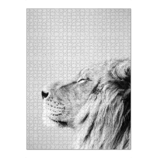 Puzzle Ravensburger "Lion Portrait - Black & White" artboxONE - Tiere,Schwarzweiß,Reise / Afrika