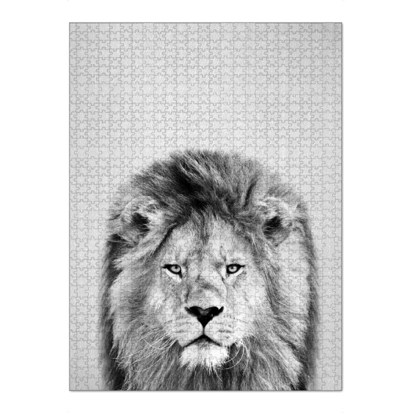 Puzzle Ravensburger "Lion - Black & White" artboxONE - Tiere,Schwarzweiß