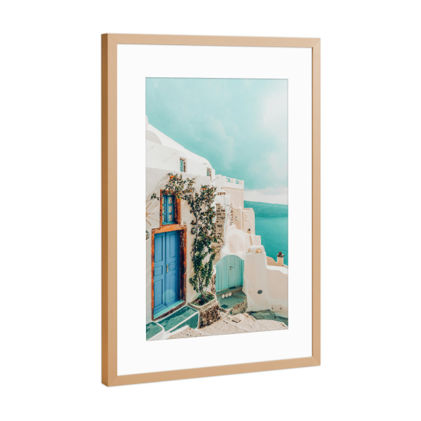 Poster mit Rahmen Kupfer "Holiday Home" artboxONE - Architektur