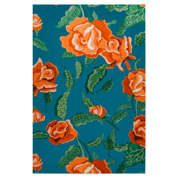 Poster "Rosalie" artboxONE - Floral - Graphic,Design,Pattern,Floral,Flowers,Blossom,Bloom,Nature,Flourish,Garden,Botanical