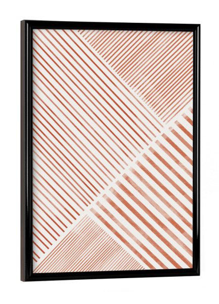 Poster mit schwarzem Rahmen "Blush Pink Stripes" artboxONE - Abstrakt,Geometrie