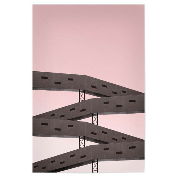 Poster 30x20 cm "Architecture in Pink" artboxONE - Architektur - Architecture,Pink,Modern
