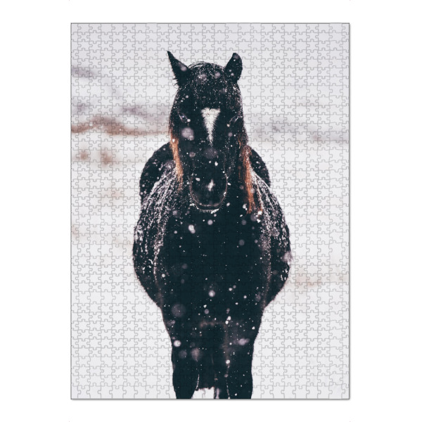 Puzzle Ravensburger "Horse in the snow" artboxONE - Tiere - Horse,Winter,Animals - Bild horse