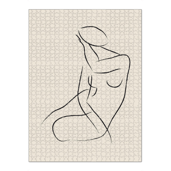 Puzzle Ravensburger "Abstract Nude Sketch" artboxONE - Menschen,Schwarzweiß - Abstract,Nude,Drawing - Bild abstract