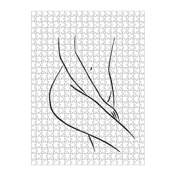 artboxONE Puzzle "NUDE LINE DRAWING" artboxONE - Menschen,Schwarzweiß - Nude,Drawing,Charcoal - Bild nude