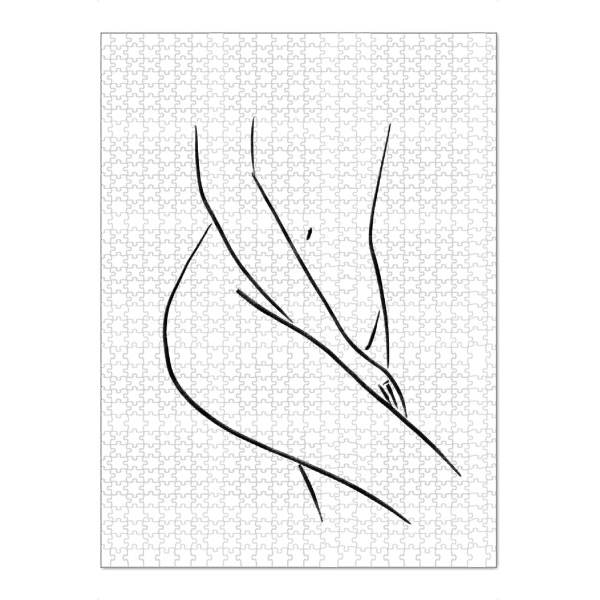 Puzzle Ravensburger "NUDE LINE DRAWING" artboxONE - Menschen,Schwarzweiß - Nude,Drawing,Charcoal - Bild nude