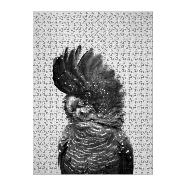 Puzzle Ravensburger "Black Cockatoo - Black & White" artboxONE - Tiere,Schwarzweiß