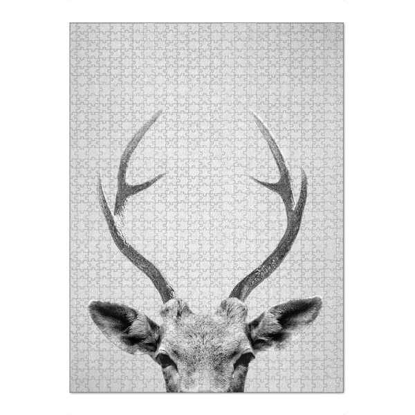 Puzzle Ravensburger "Deer - Black & White" artboxONE - Tiere,Schwarzweiß